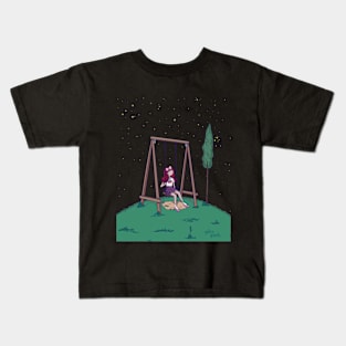 girl swinging Kids T-Shirt